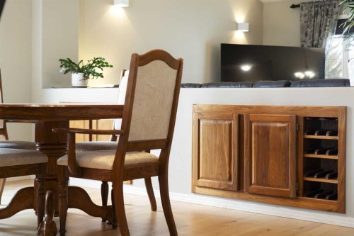 57 Thornfield Close Se, Airdrie, AB - Indoor Photo Showing Dining Room