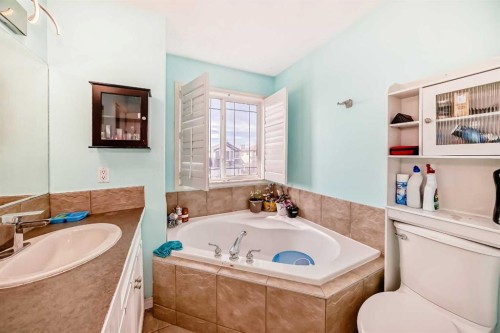 44 Canoe Square Sw, Airdrie, AB - Indoor Photo Showing Bathroom