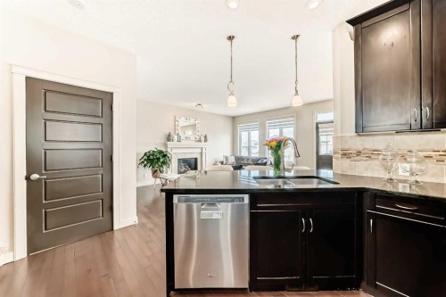 70 Sage Berry Way Nw, Calgary, AB - Indoor Photo Showing Kitchen With Double Sink