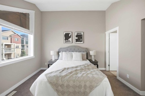 556 Redstone View Ne, Calgary, AB - Indoor Photo Showing Bedroom