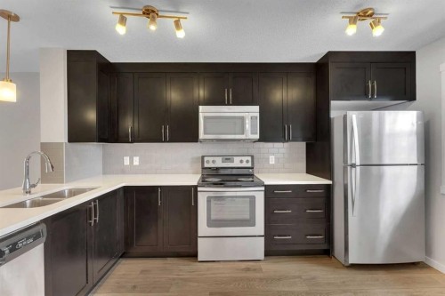 616 Cranford Mews Se, Calgary, AB - Indoor Photo Showing Kitchen With Double Sink