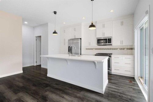 1908-881 Sage Valley Boulevard Nw, Calgary, AB - Indoor Photo Showing Kitchen With Upgraded Kitchen