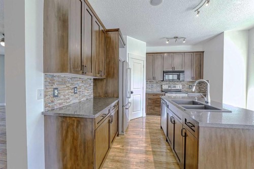 179 Rainbow Falls Drive, Chestermere, AB - Indoor Photo Showing Kitchen With Double Sink With Upgraded Kitchen