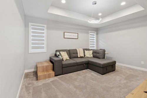 52 Mahogany Way Se, Calgary, AB - Indoor Photo Showing Living Room