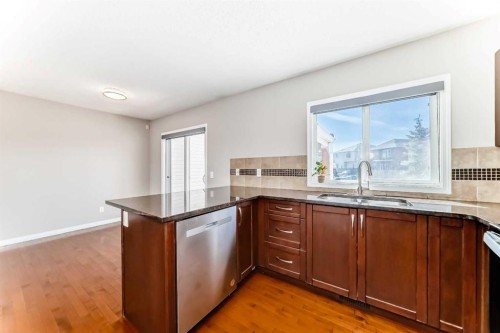 8407 Saddlebrook Drive Ne, Calgary, AB - Indoor Photo Showing Kitchen With Double Sink