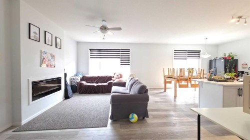 113 Cityspring Manor Ne, Calgary, AB - Indoor Photo Showing Living Room With Fireplace