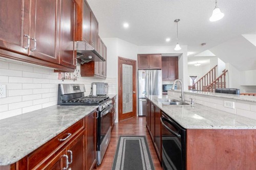 482 Skyview Ranch Way Ne, Calgary, AB - Indoor Photo Showing Kitchen With Upgraded Kitchen