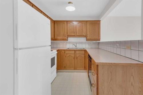 216 Shawinigan Drive Sw, Calgary, AB - Indoor Photo Showing Kitchen With Double Sink