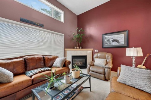 33 Harvest Oak Circle Ne, Calgary, AB - Indoor Photo Showing Living Room With Fireplace