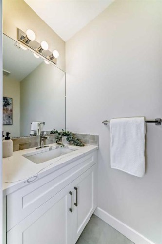 80 Coachway Gardens Sw, Calgary, AB - Indoor Photo Showing Bathroom