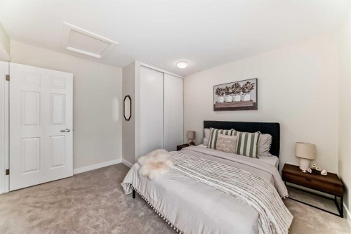 80 Coachway Gardens Sw, Calgary, AB - Indoor Photo Showing Bedroom