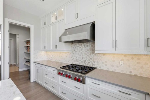 75 Aspen Summit Court Sw, Calgary, AB - Indoor Photo Showing Kitchen With Upgraded Kitchen