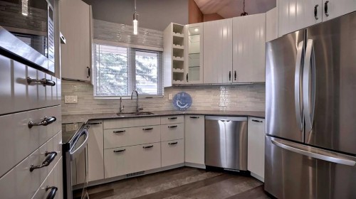 48 Riverbrook Road Se, Calgary, AB - Indoor Photo Showing Kitchen With Upgraded Kitchen