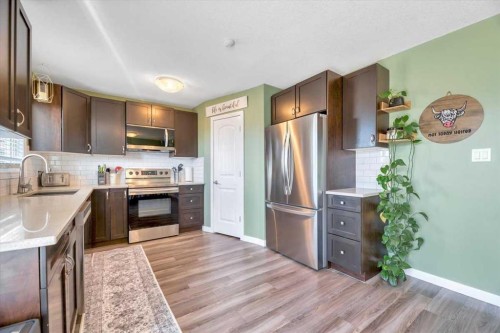 334 Lausen Place, Carseland, AB - Indoor Photo Showing Kitchen With Upgraded Kitchen