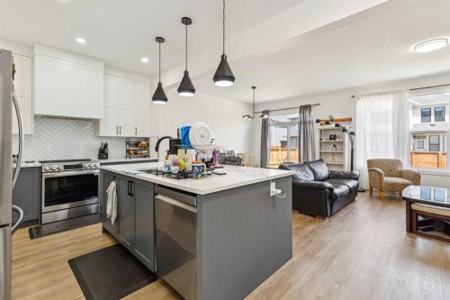 12 Copperhead Garden Se, Calgary, AB - Indoor Photo Showing Kitchen With Stainless Steel Kitchen With Upgraded Kitchen