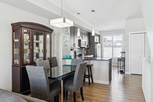 116 Seton Passage Se, Calgary, AB - Indoor Photo Showing Dining Room