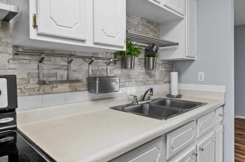 80-2727 Rundleson Road Ne, Calgary, AB - Indoor Photo Showing Kitchen With Double Sink