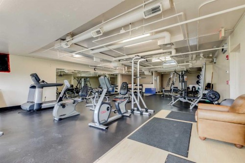 7-181 Rockyledge View Nw, Calgary, AB - Indoor Photo Showing Gym Room