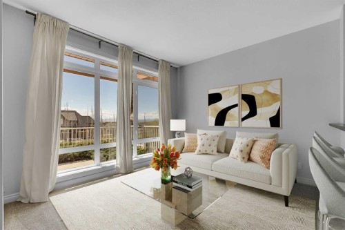 7-181 Rockyledge View Nw, Calgary, AB - Indoor Photo Showing Living Room