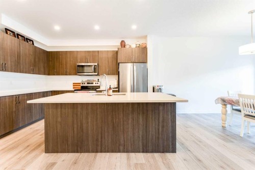 317 Baneberry Way Sw, Airdrie, AB - Indoor Photo Showing Kitchen With Stainless Steel Kitchen
