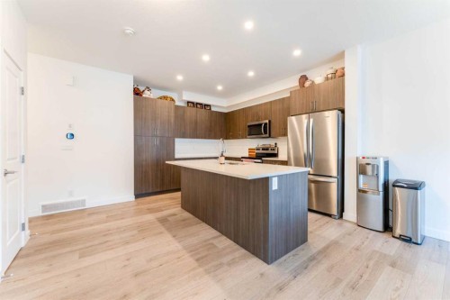 317 Baneberry Way Sw, Airdrie, AB - Indoor Photo Showing Kitchen With Stainless Steel Kitchen