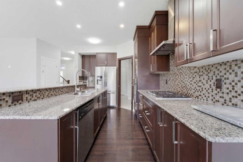 42 Skyview Point Rise Ne, Calgary, AB - Indoor Photo Showing Kitchen With Double Sink With Upgraded Kitchen