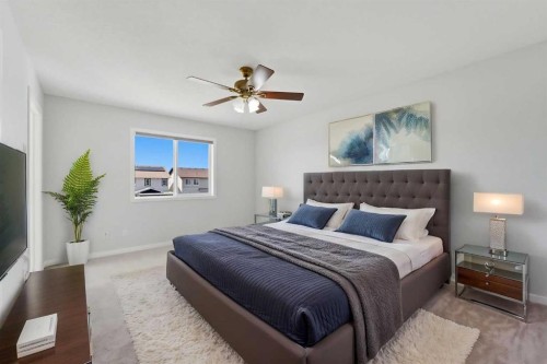 42 Skyview Point Rise Ne, Calgary, AB - Indoor Photo Showing Bedroom
