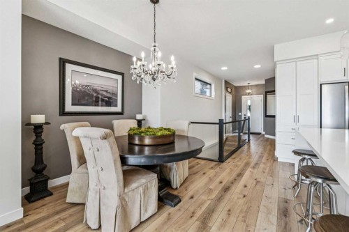 220 Precedence View, Cochrane, AB - Indoor Photo Showing Dining Room
