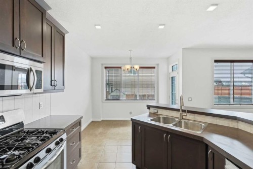 121 Copperstone Close Se, Calgary, AB - Indoor Photo Showing Kitchen With Double Sink