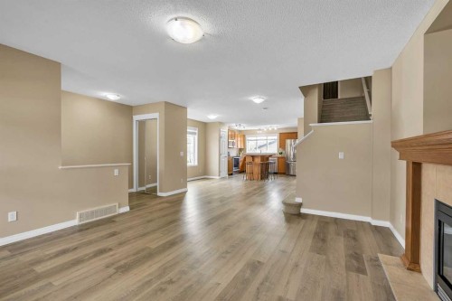 247 Evermeadow Avenue Sw, Calgary, AB - Indoor With Fireplace