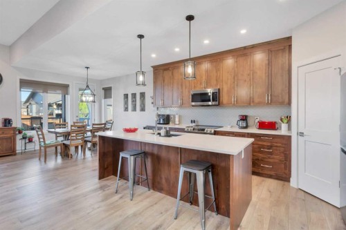11 Vireo Avenue, Olds, AB - Indoor Photo Showing Kitchen With Upgraded Kitchen