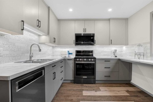 23 Bermuda Place Nw, Calgary, AB - Indoor Photo Showing Kitchen With Double Sink