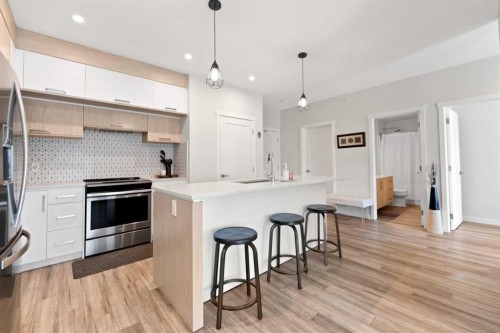 509-138 Sage Valley Common Nw, Calgary, AB - Indoor Photo Showing Kitchen With Stainless Steel Kitchen With Upgraded Kitchen