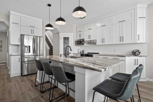 176 Chapalina Heights Se, Calgary, AB - Indoor Photo Showing Kitchen With Upgraded Kitchen