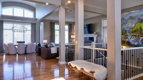 364 Chapala Point Se, Calgary, AB - Indoor Photo Showing Living Room With Fireplace