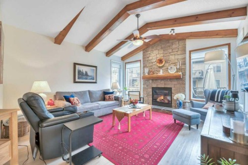 22 Kincora Heights Nw, Calgary, AB - Indoor Photo Showing Living Room With Fireplace