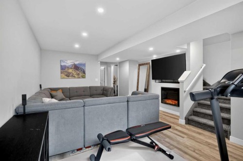 257 Cranford Park Se, Calgary, AB - Indoor With Fireplace