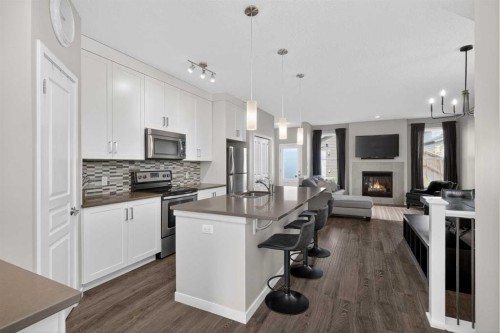 257 Cranford Park Se, Calgary, AB - Indoor Photo Showing Kitchen With Upgraded Kitchen