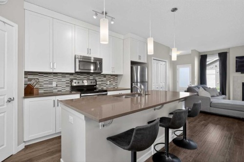 257 Cranford Park Se, Calgary, AB - Indoor Photo Showing Kitchen With Upgraded Kitchen