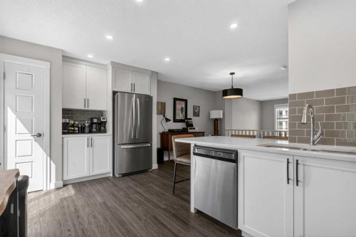 241 Auburn Meadows Drive Se, Calgary, AB - Indoor Photo Showing Kitchen With Stainless Steel Kitchen With Double Sink