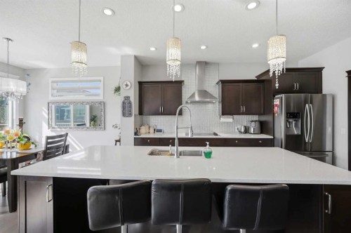 60 Redstone Grove Ne, Calgary, AB - Indoor Photo Showing Kitchen With Upgraded Kitchen