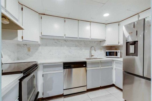 104-335 Garry Crescent Ne, Calgary, AB - Indoor Photo Showing Kitchen With Upgraded Kitchen
