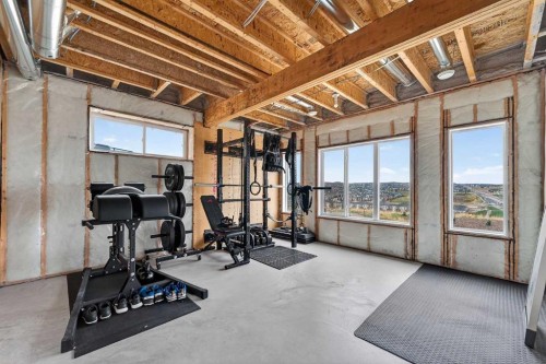 30 Evansborough View Nw, Calgary, AB - Indoor Photo Showing Gym Room