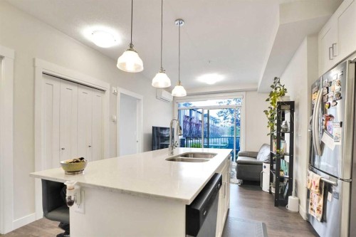 111-30 Walgrove Walk Se, Calgary, AB - Indoor Photo Showing Kitchen With Double Sink With Upgraded Kitchen