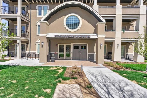 218-140 Mahogany Street Se, Calgary, AB - Outdoor With Balcony With Facade