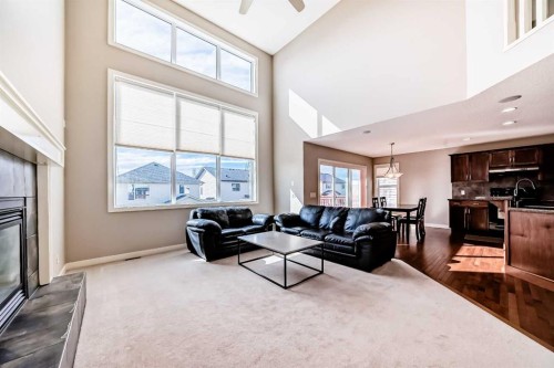 455 Hidden Creek Boulevard Nw, Calgary, AB - Indoor With Fireplace