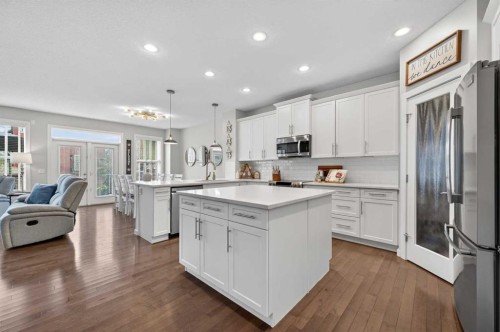 93 Legacy Green Se, Calgary, AB - Indoor Photo Showing Kitchen With Stainless Steel Kitchen With Upgraded Kitchen