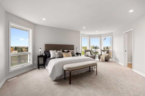 21 Douglas Woods Manor Se, Calgary, AB - Indoor Photo Showing Bedroom