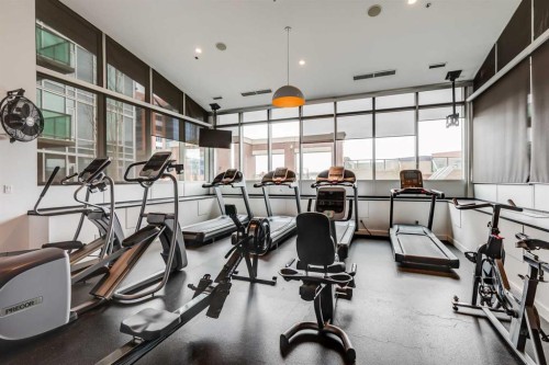 205-210 15 Avenue Se, Calgary, AB - Indoor Photo Showing Gym Room
