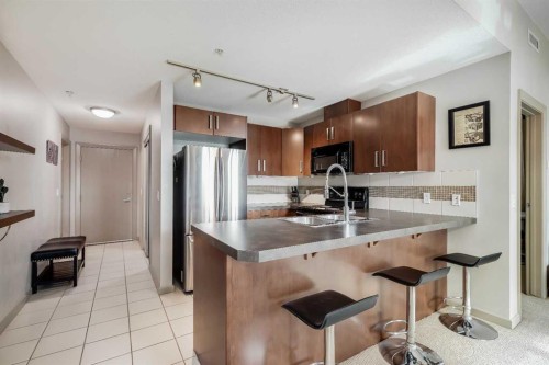 205-210 15 Avenue Se, Calgary, AB - Indoor Photo Showing Kitchen With Double Sink